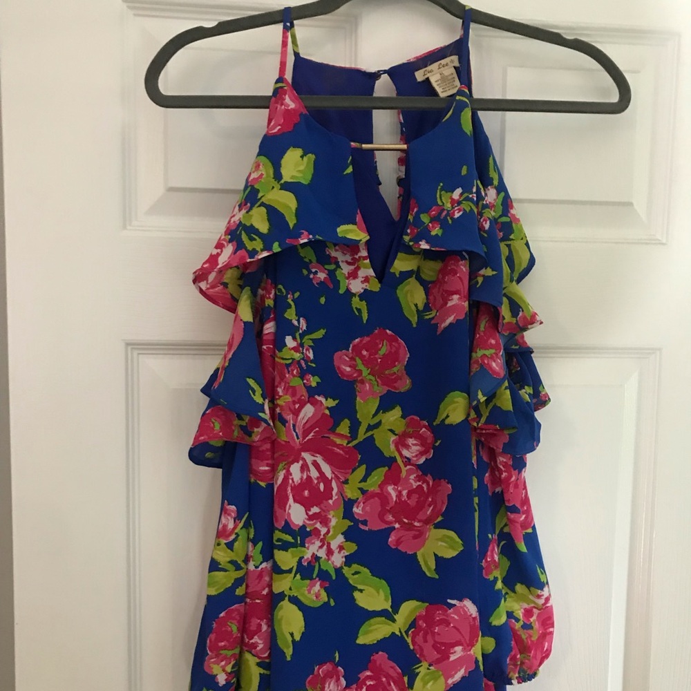 Cold shoulder floral blouse